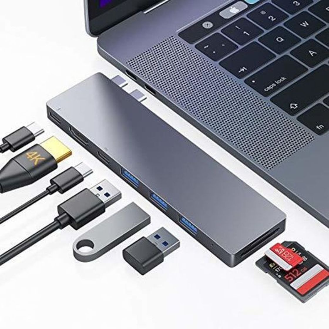 Electrónica Ofima USB C hub 8 in 1