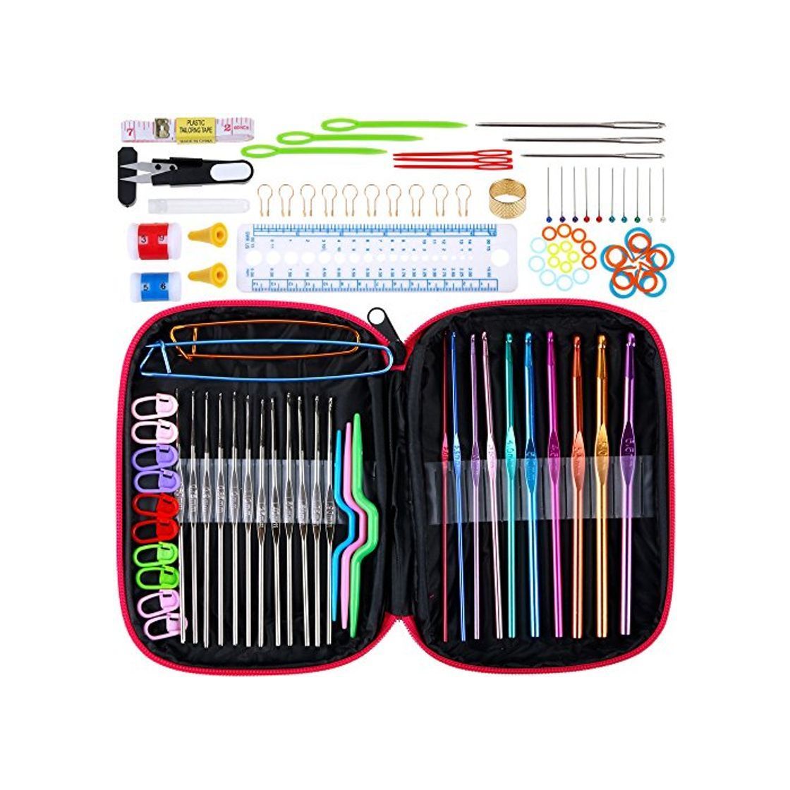 Social Anpro 100pcs Agujas de Ganchillos