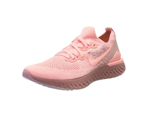 Nike Epic React Flyknit 2, Mujer, Rosa