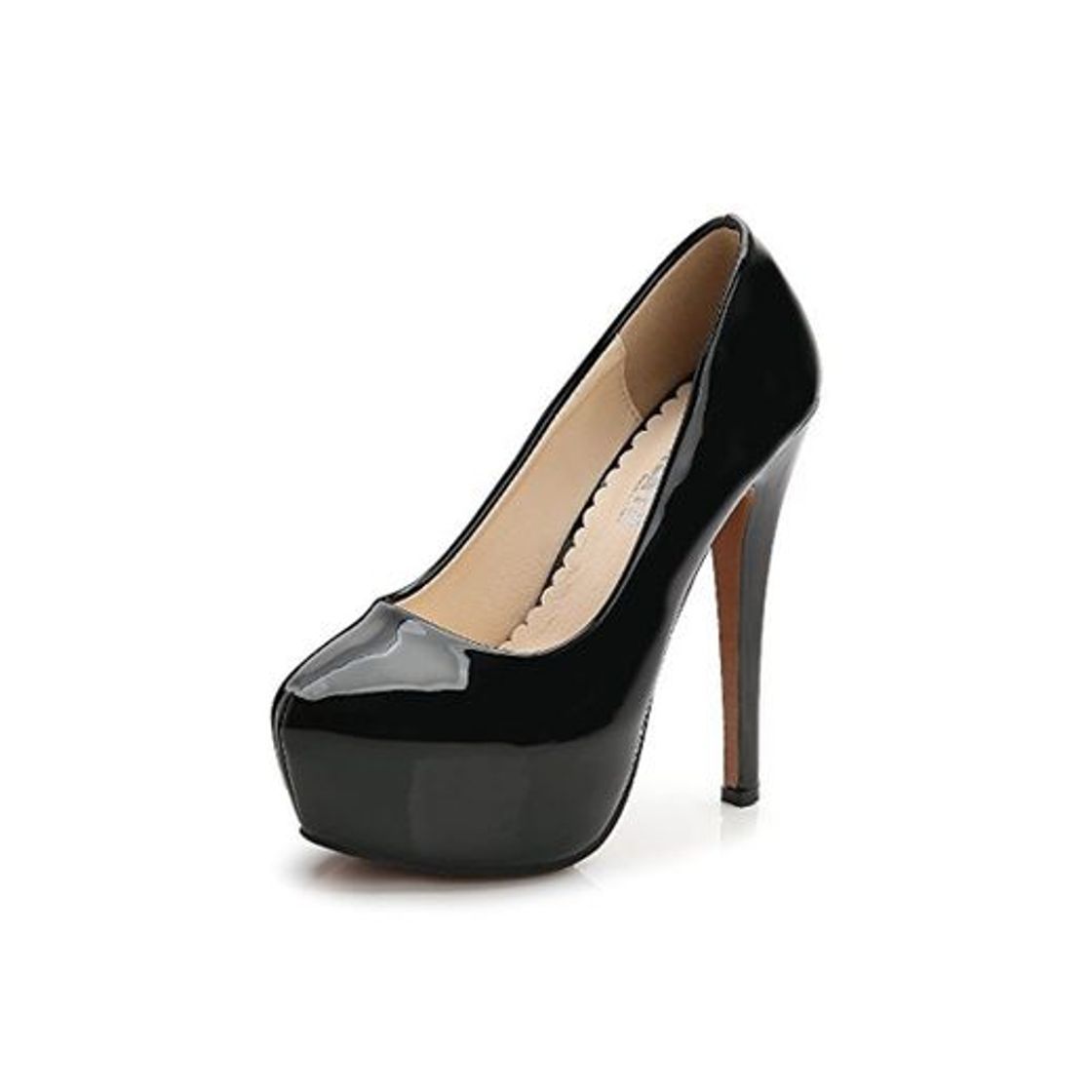 Social OCHENTA - Zapatos de tacón alto de punta redonda con plataforma oculta