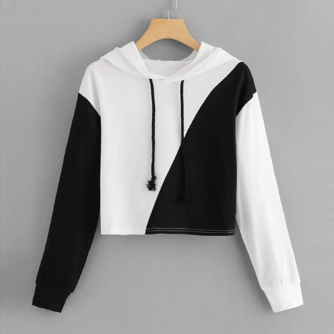 Product Sudaderas Cortas Adolescentes Chicas Sudadera Mujer Tumblr Pull-Over Tops Blusa de Manga