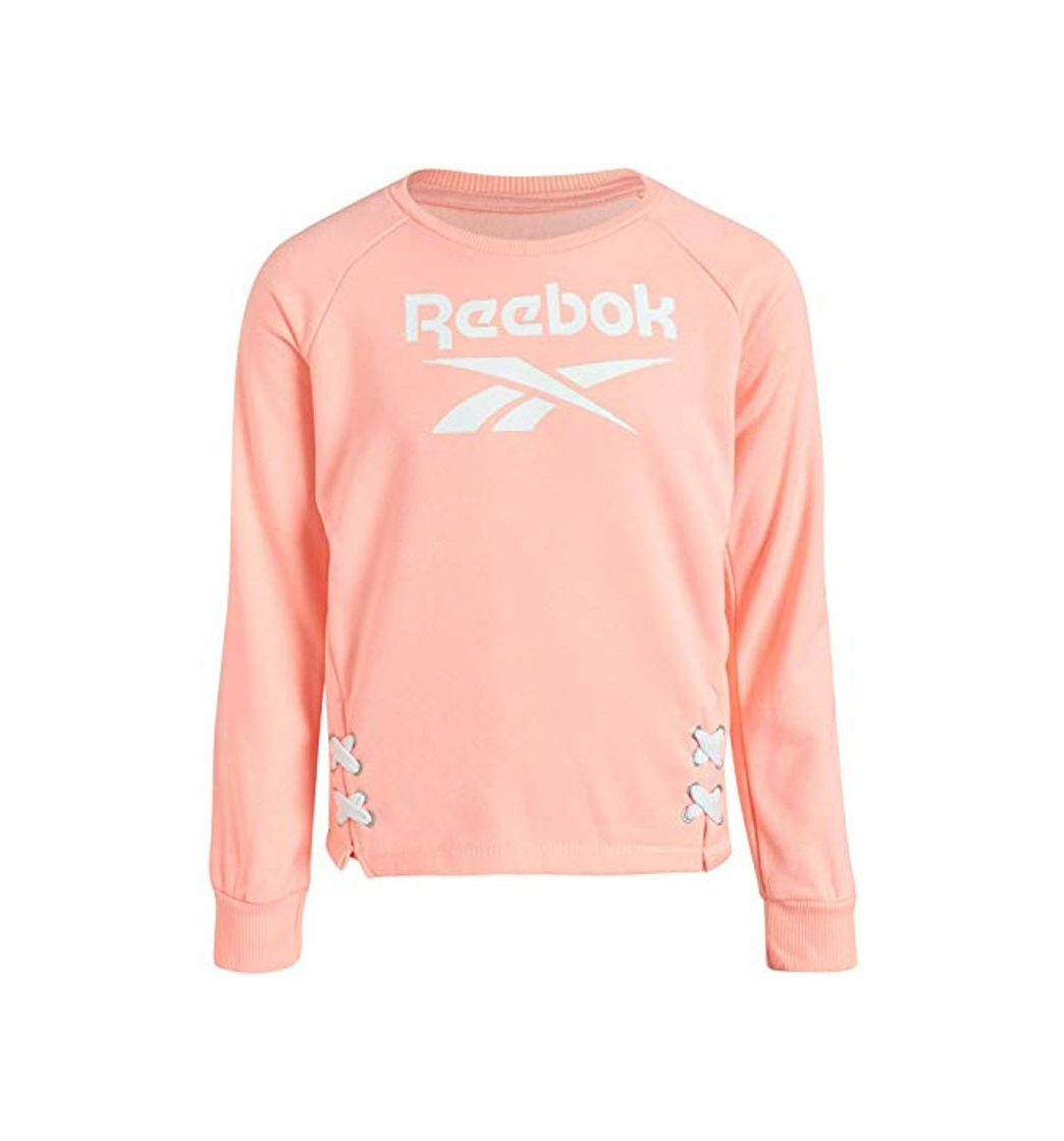 Social Reebok Sudadera para niña con capucha y forro polar con cremallera, Large/