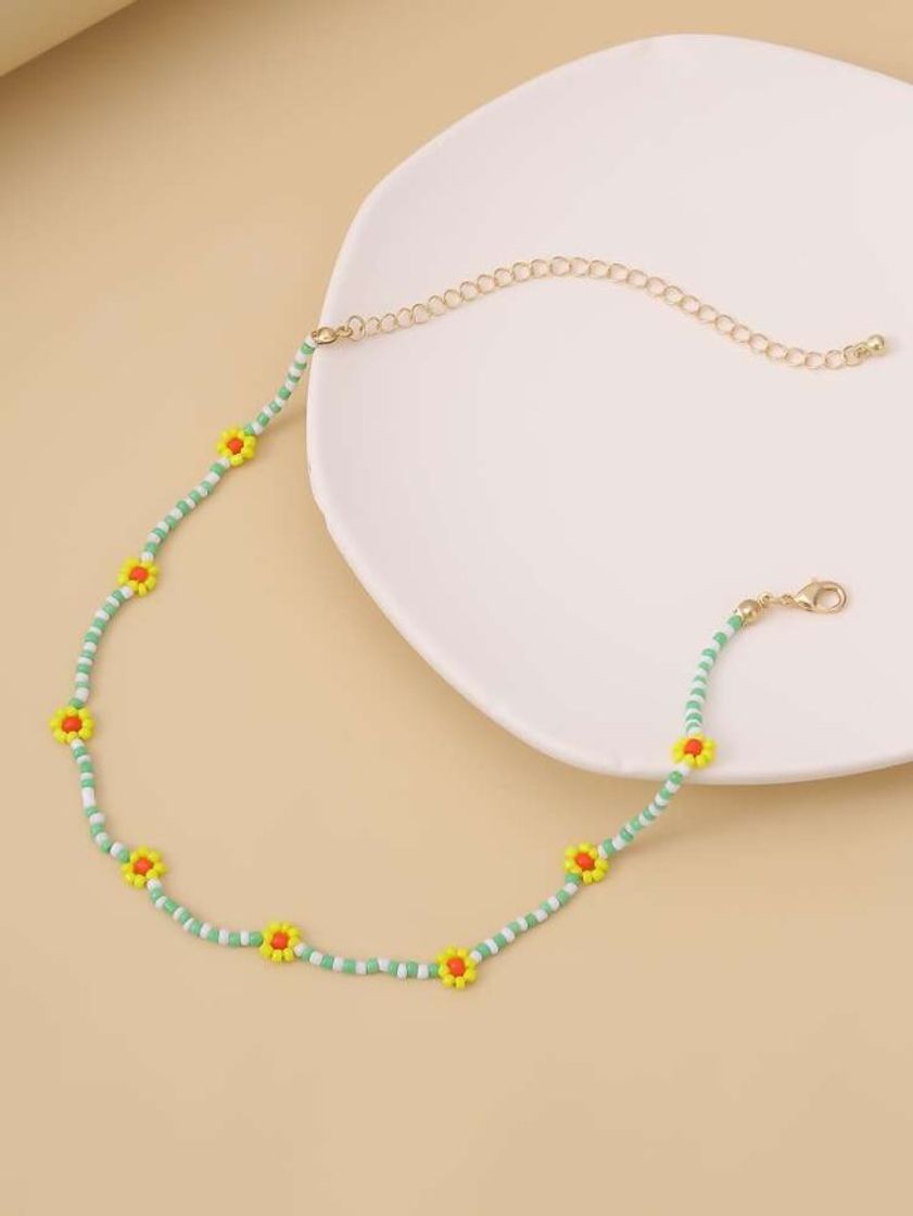 Moda Bead necklace, colar de miçanga.