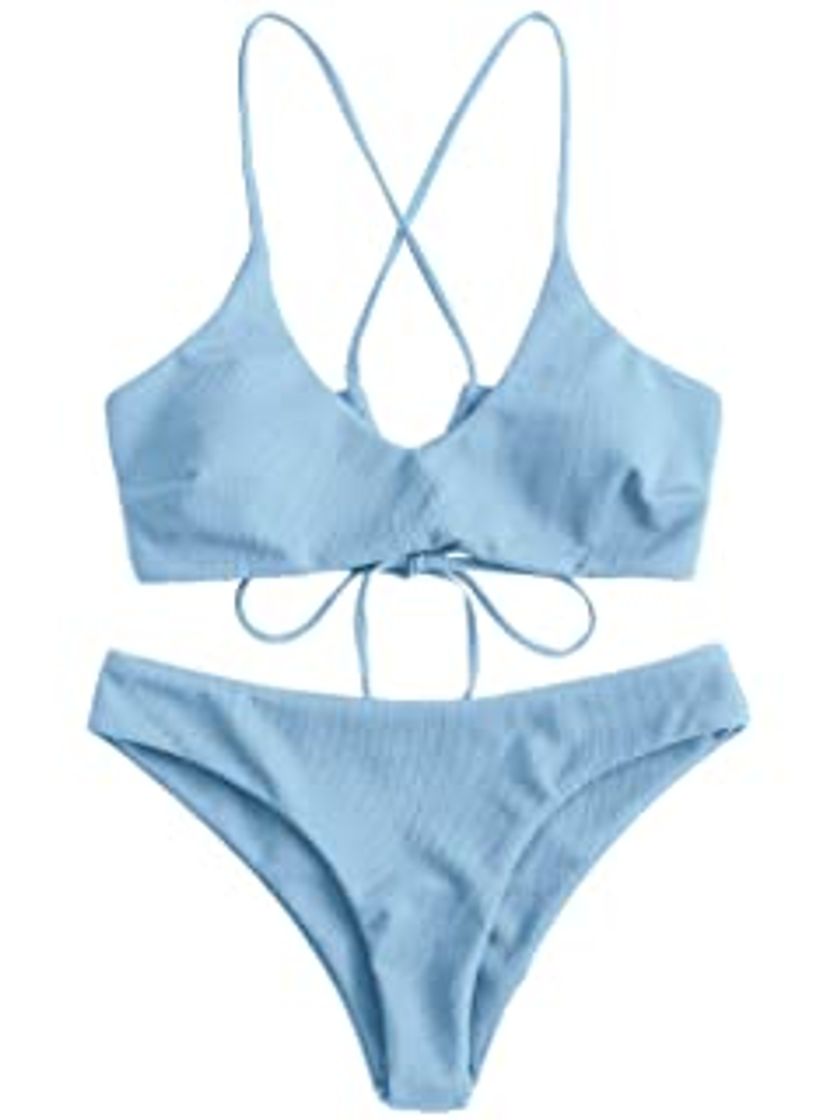 Lugar ZAFUL - Conjunto de bikini acolchado para mujer