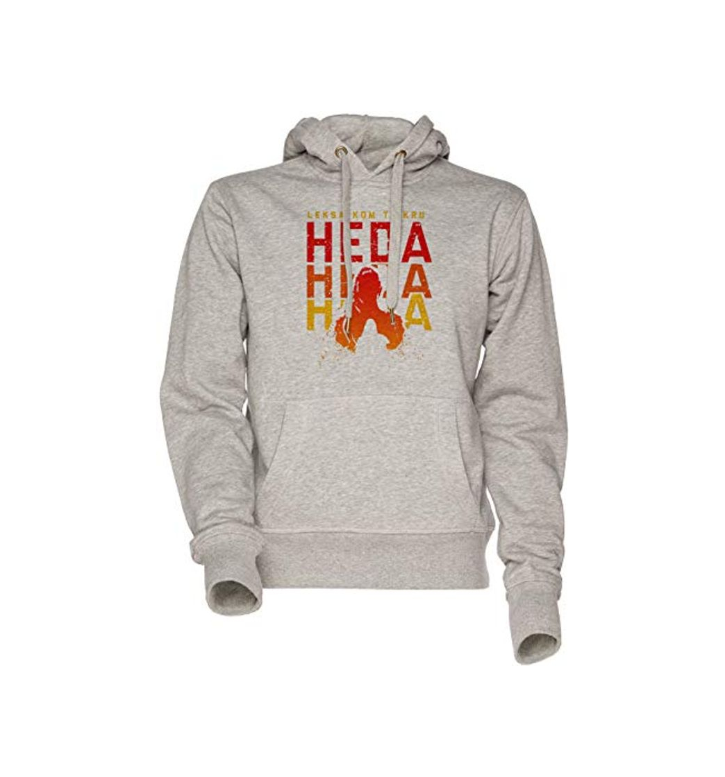 Social HEDA LEKSA KOM Trikru Unisexo Hombre Mujer Sudadera con Capucha Gris Men's Women's Hoodie Sweatshirt Grey