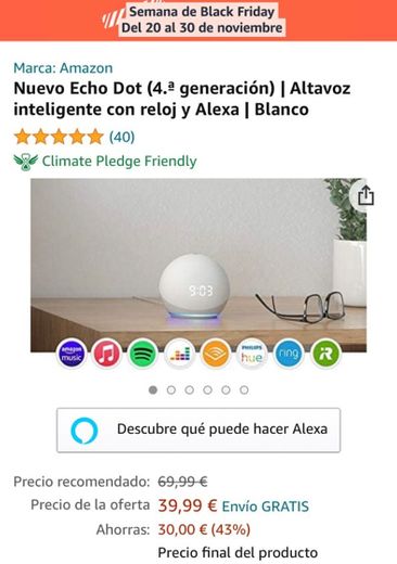 Nuevo altavoz inteligente Alexa
