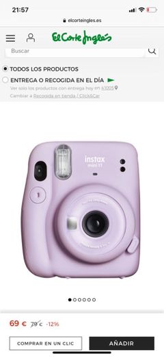 Cámara instantánea Fujifilm Instax Mini 11 Lilac Purple · El Corte