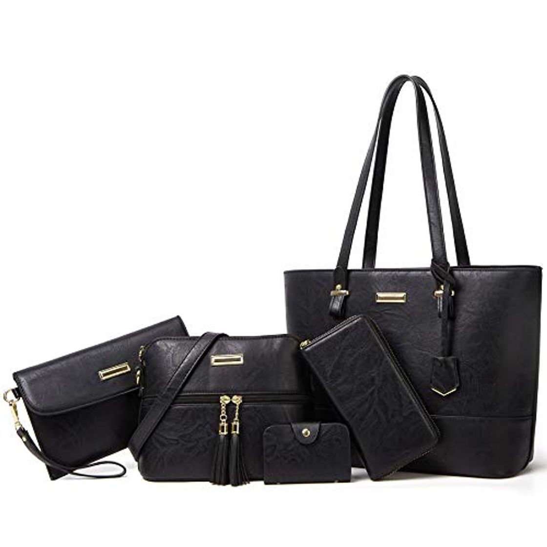 Fashion TcIFE Bolsos de Mujer Bolso Hombro Bolso Bandolera Bolso Señoras Tote 5pcs Set