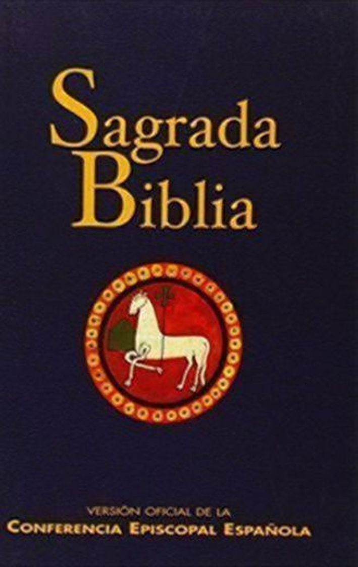 Book Sagrada Biblia. Popular rustica azul: Versión oficial de la Conferencia Episcopal Española: