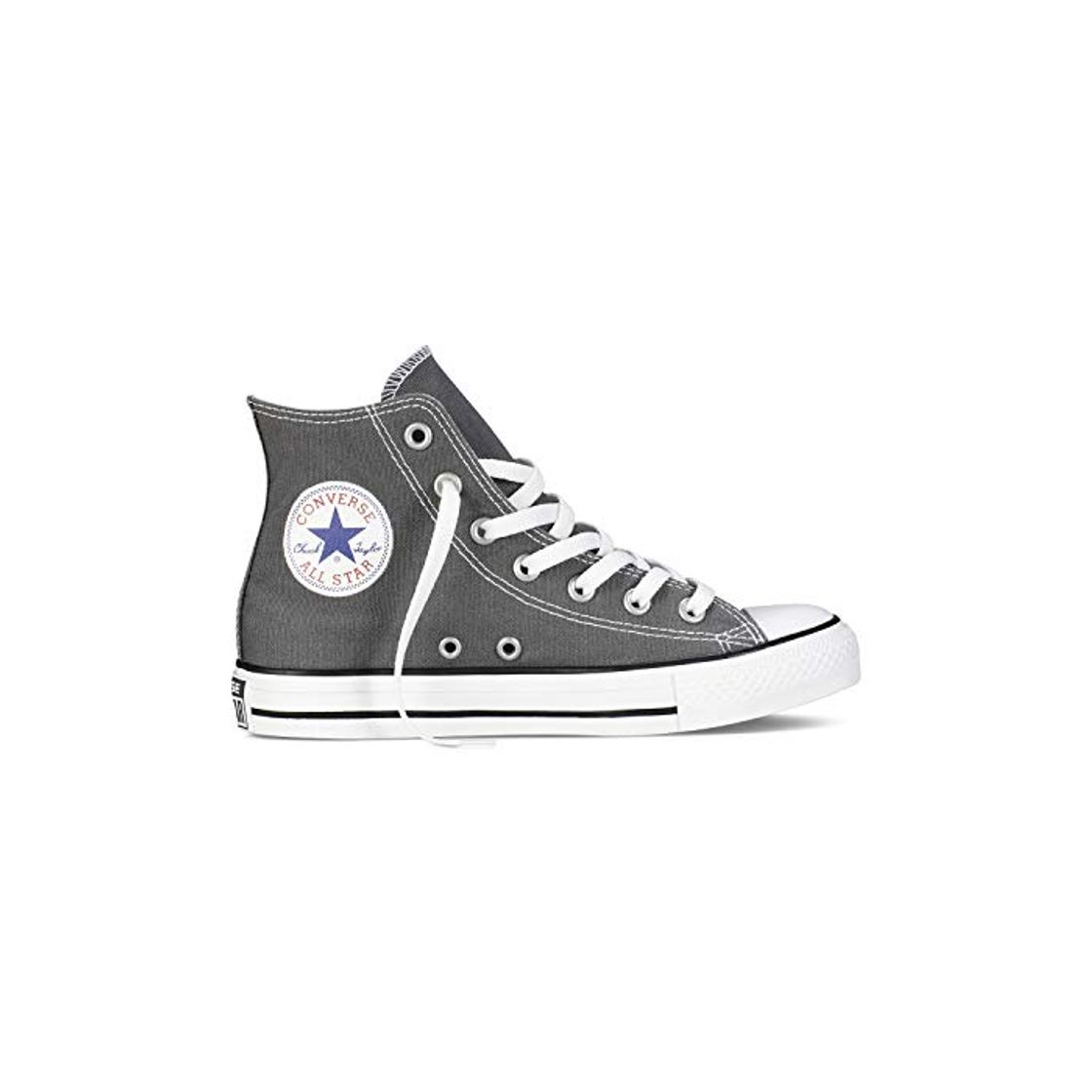 Moda Converse Chuck Taylor All Star High Classic CTAS Hi Unisex Zapatillas de Lona con una Pegatina de 7kmh Gris 1515