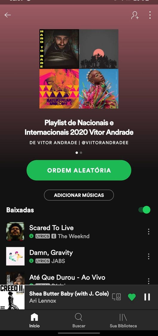 Canción Playlist de Nacionais e Internacionais 2020/2021