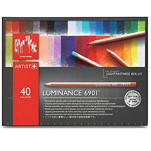 Caran d'Ache Luminance 6901 - Paquete de 40 lápices de colores