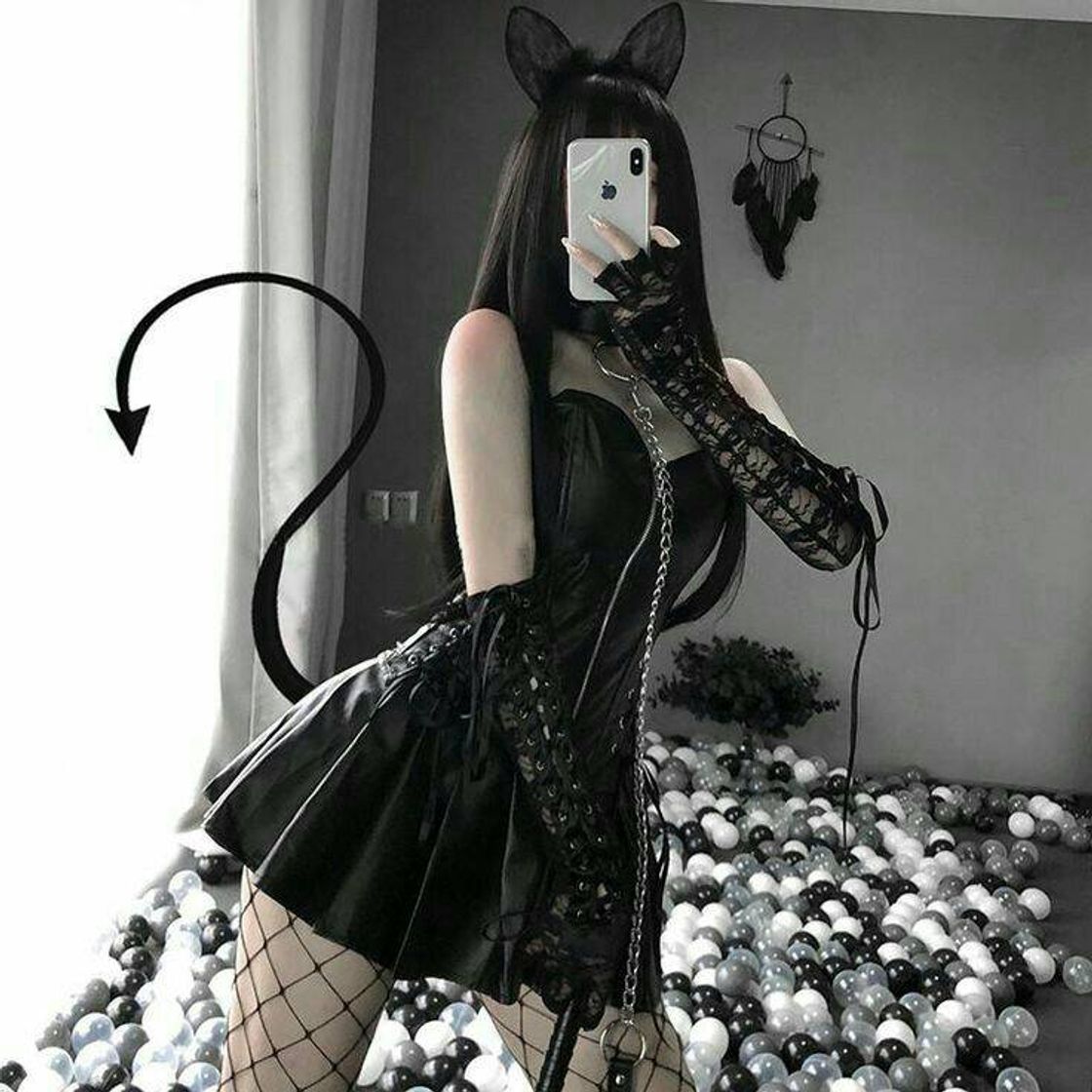 Moda Bunny girl goth ✞