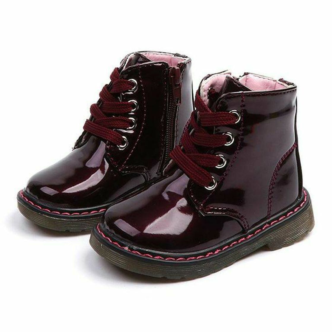 Moda Botas para crianças meninas outono inverno couro..

