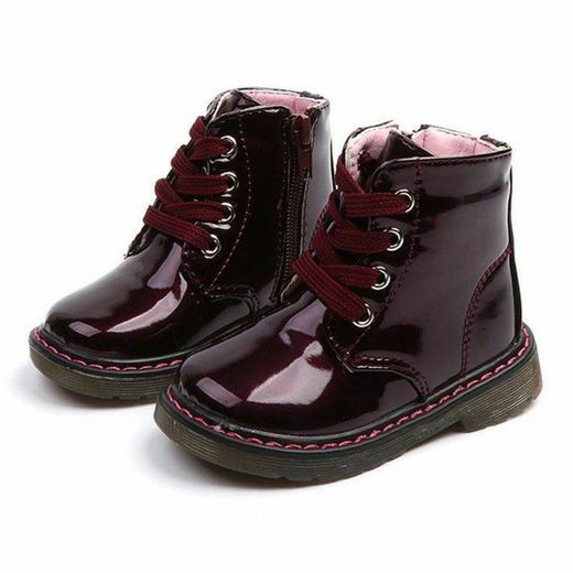 Botas para crianças meninas outono inverno couro..

