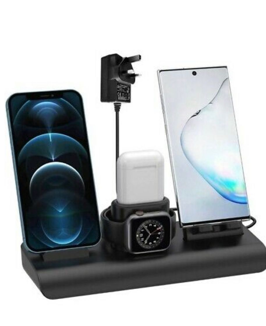 Social Wireless Charger Stand 4 in 1 Wireless Charging Station