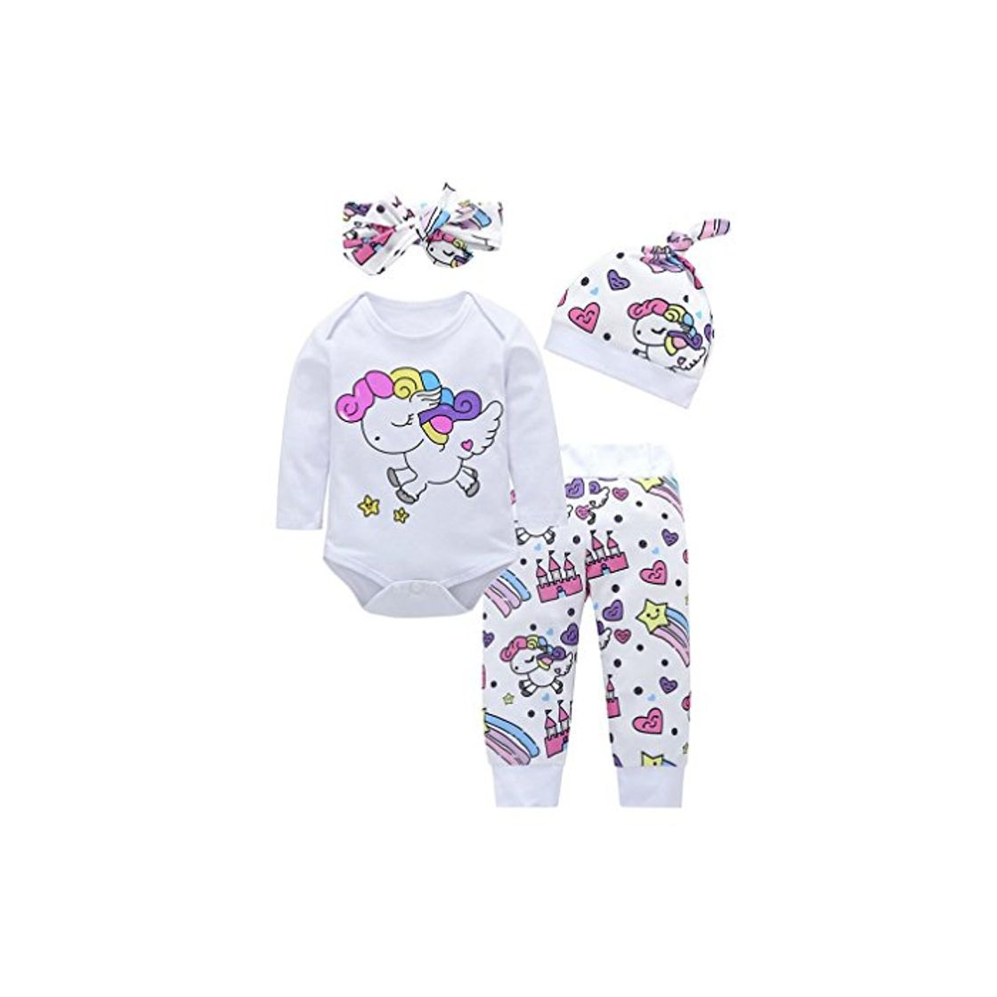 Product K-youth Conjuntos Bebe Niña Navidad Estampado Animal Body Bebe Manga Larga Monos