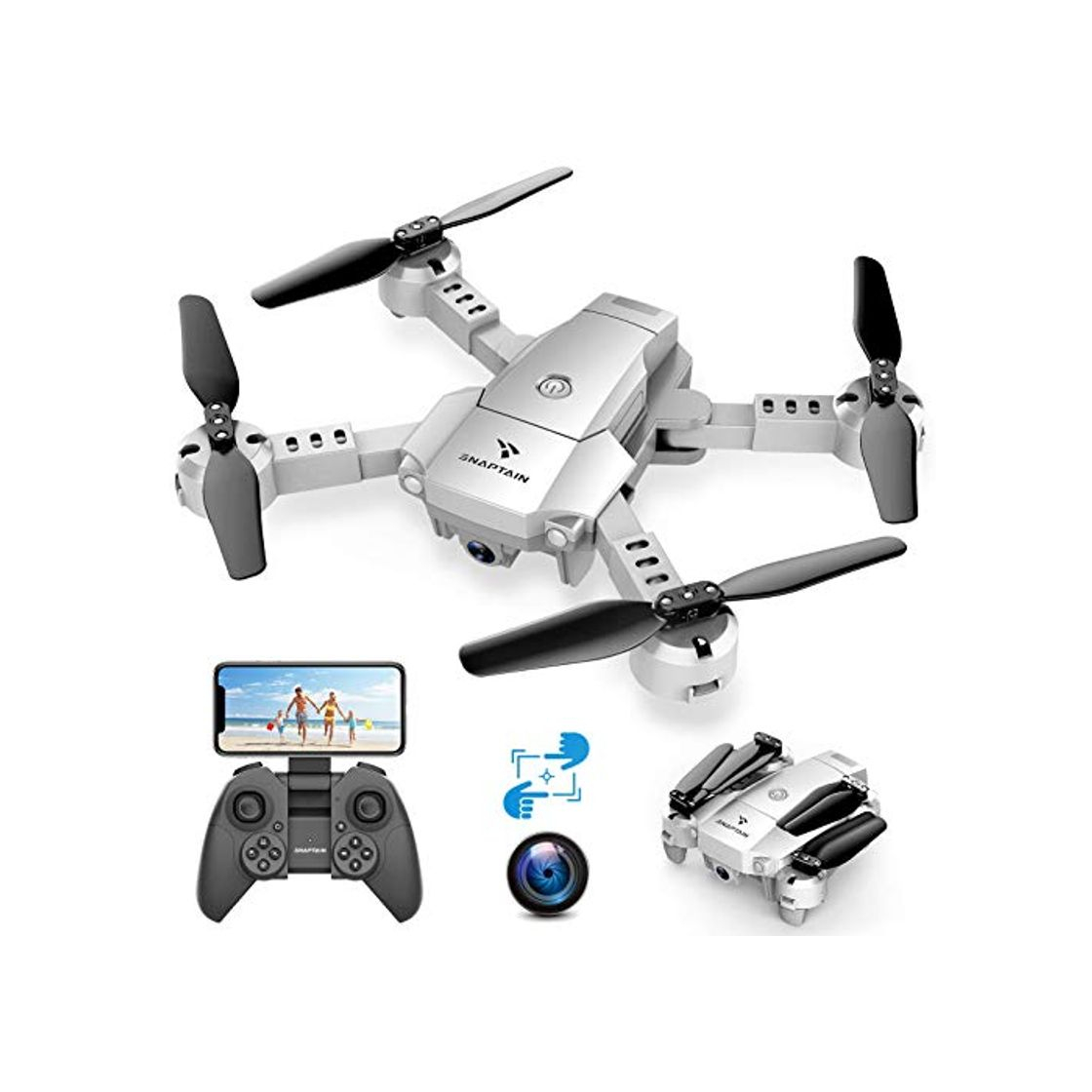 Producto SNAPTAIN A10 Mini Drone con Cámara 720P HD Plegable FPV Control de