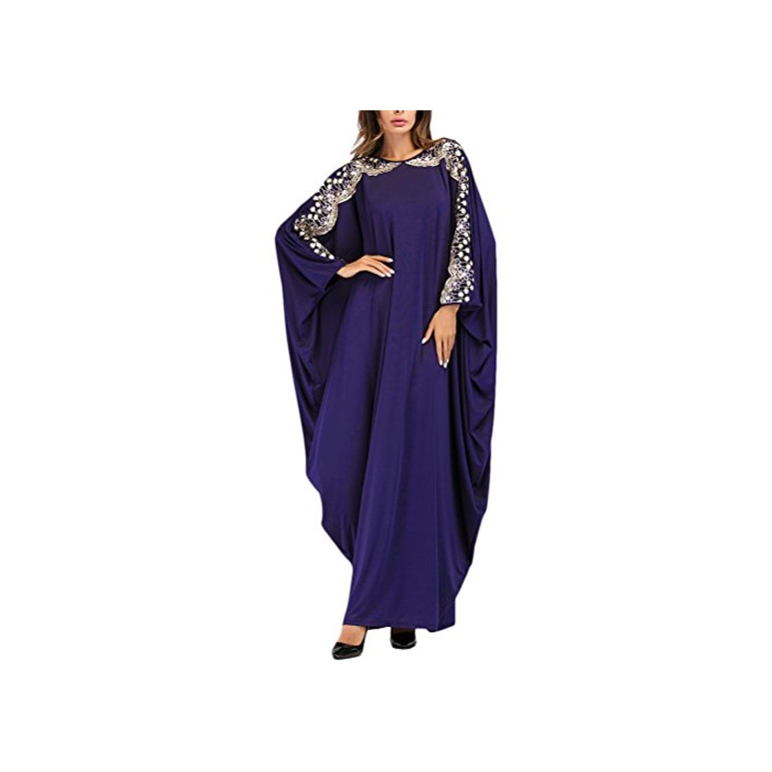Social Zhhlaixing Estilo Multi Manga de Batwing Vestidos Largo Long Kaftan Caftans para Mujeres Musulmán Dubai Arabia Saudita Marroquí Malasio