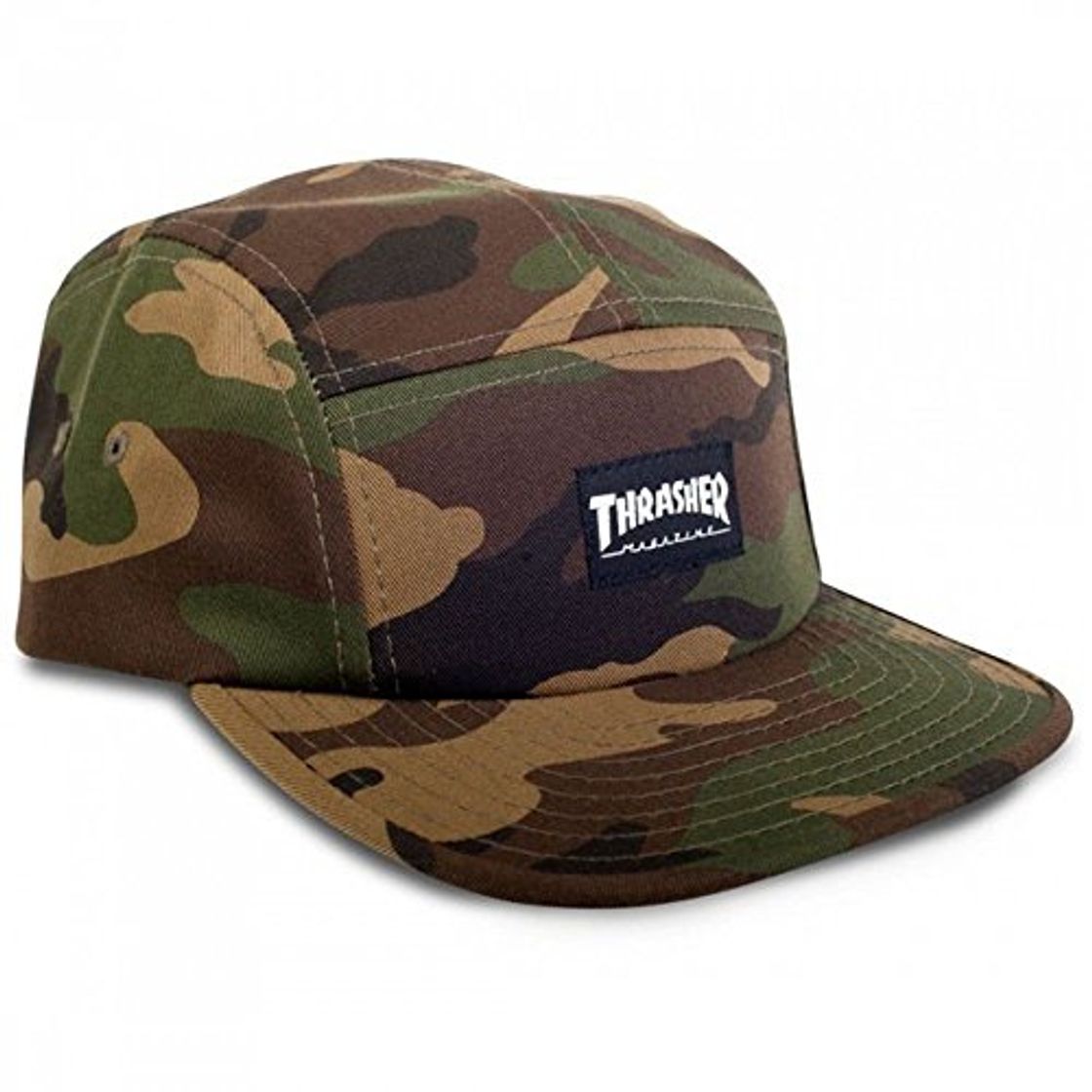 Fashion Thrasher 5 Panel Cap Green Camo One size