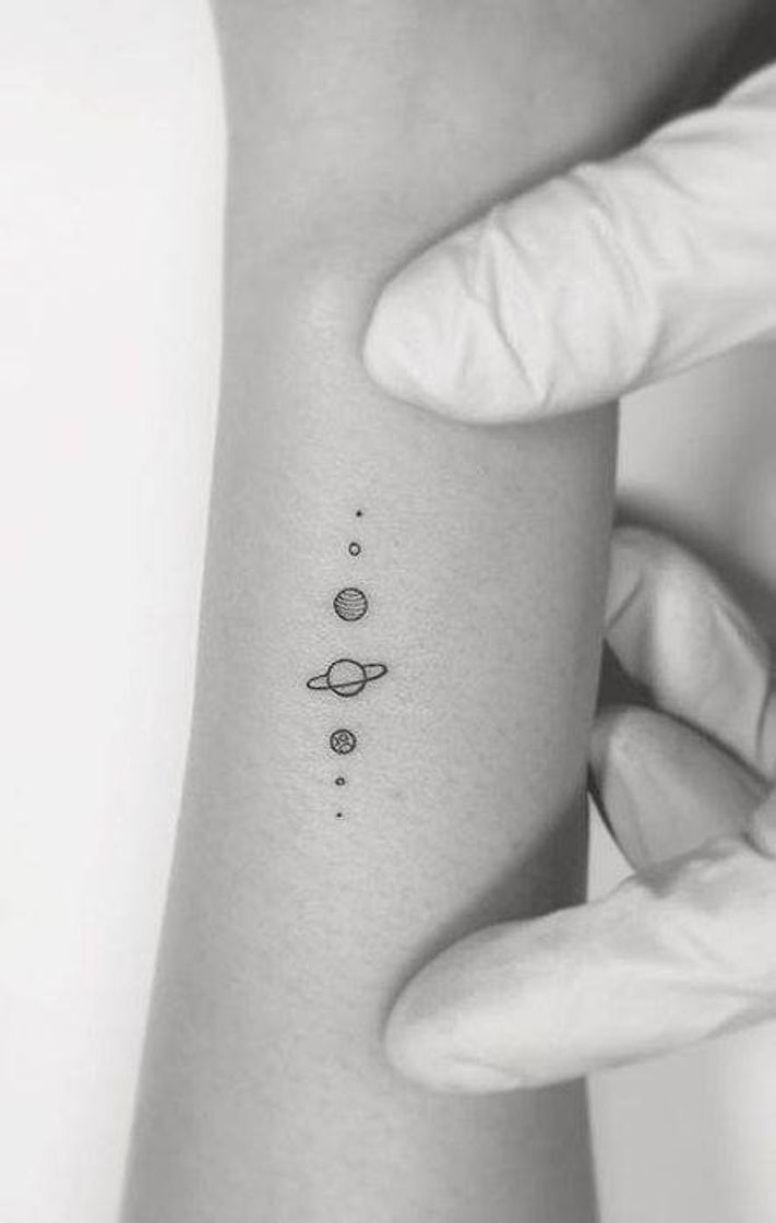 Fashion Tatuagem dos planetas do sistema solar em miniatura