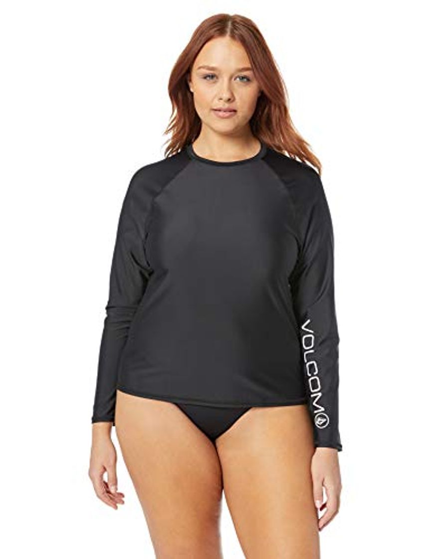 Moda Volcom Simply Solid Camiseta Rash Guard para Mujer