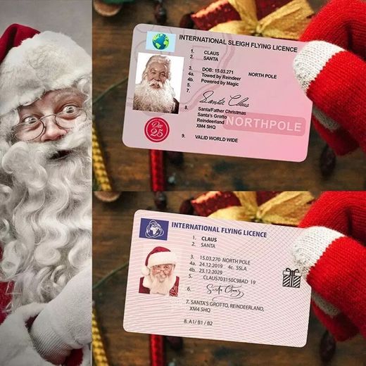 Licencia de vuelo Papá Noel