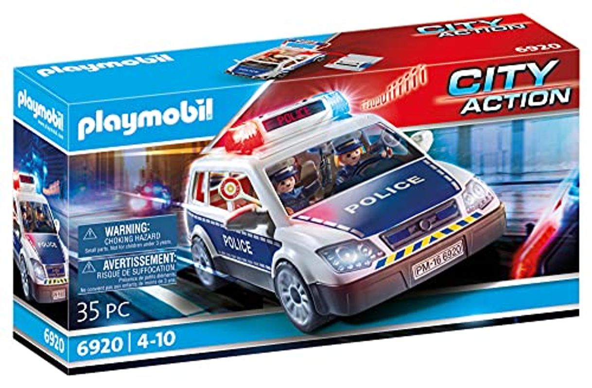 Social PLAYMOBIL City Action Coche de Policía con Luces y Sonido, a Partir