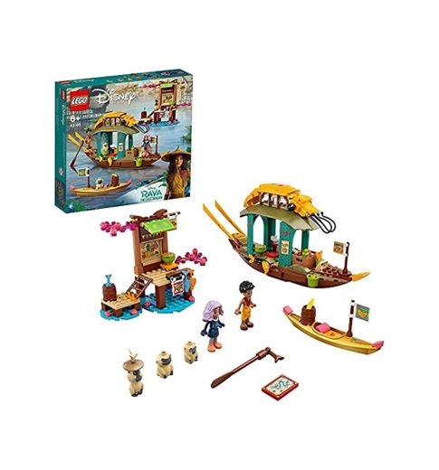 LEGO 43185 Disney Princesa Barco de Boun Juguete de construcción con 2 Mini Muñecas de la película Raya and The Last Dragon