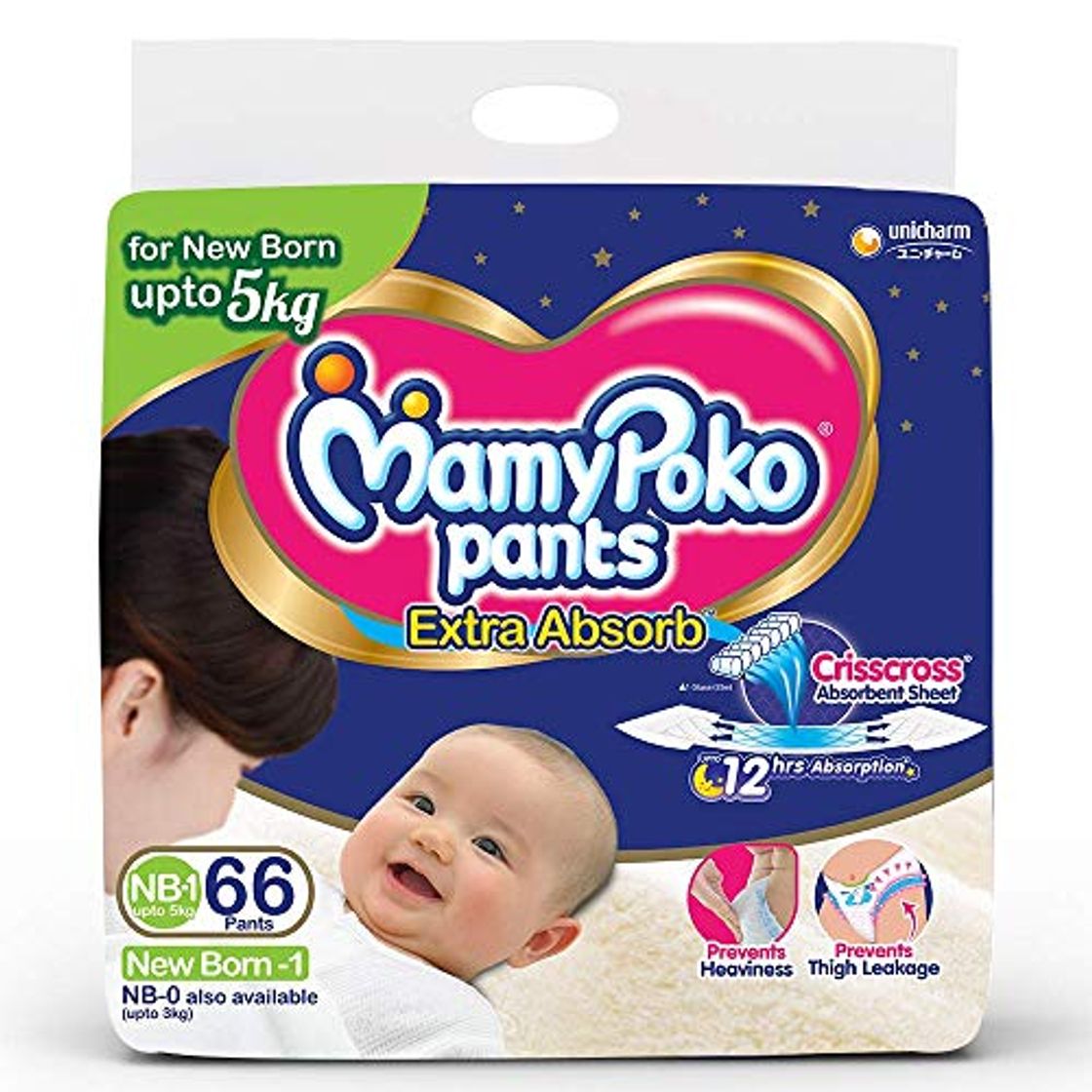 Products MamyPoko Pantalones Extra Absorb Pañales, recién nacido