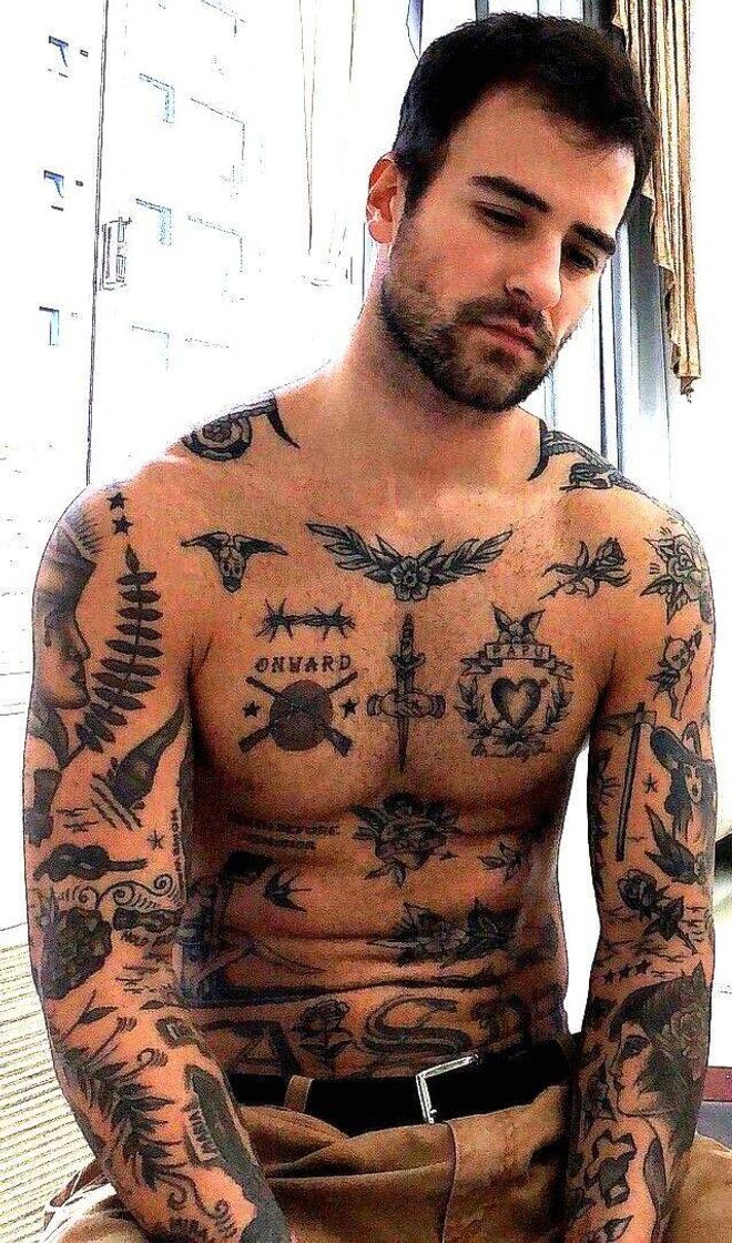 Fashion TATUAGEM masculina