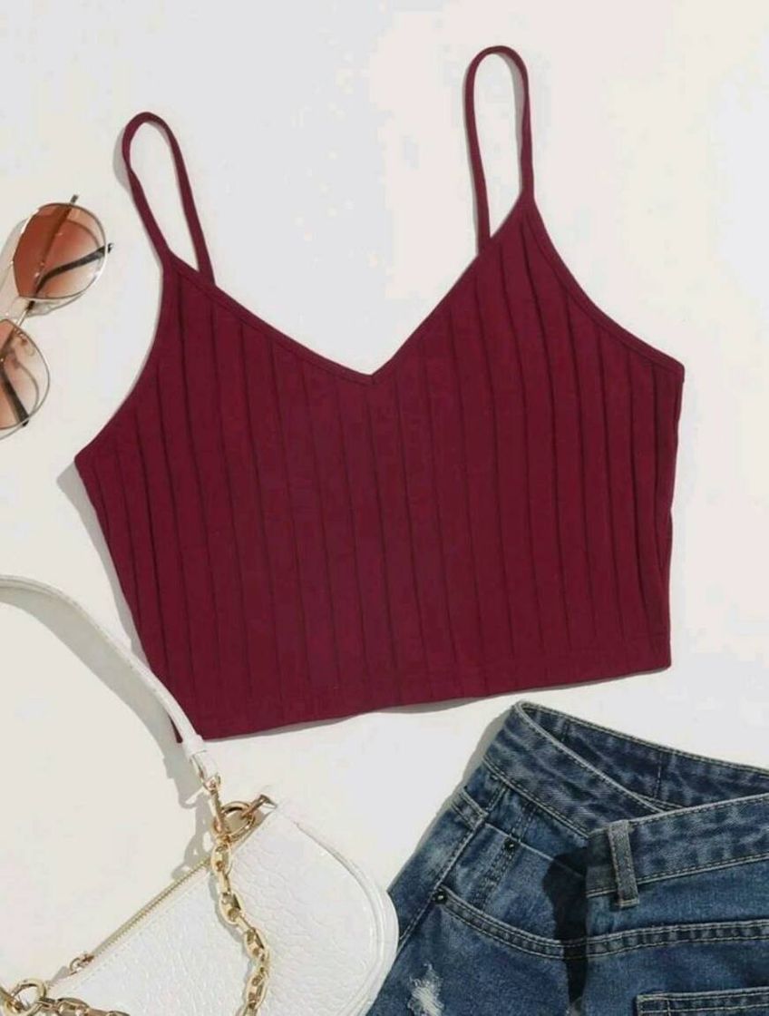 Fashion Blusinha malhada simples, cor marsala 