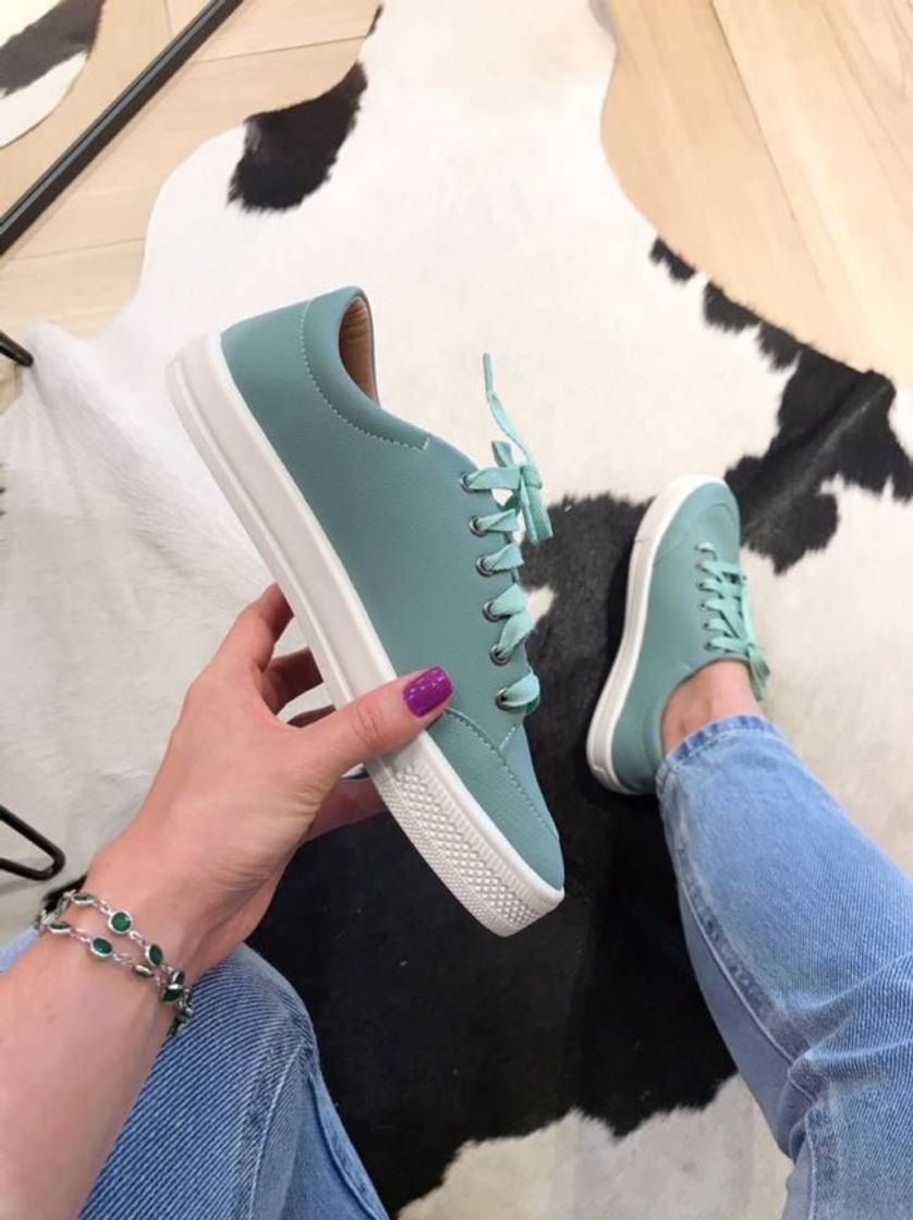 Moda tenis verde água escuro 