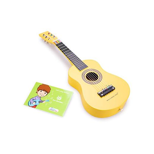New Classic Toys-10343 Nueva Juguetes clásicos NCT 0343-instrumentos Musicales-Guitarra, Color Amarillo
