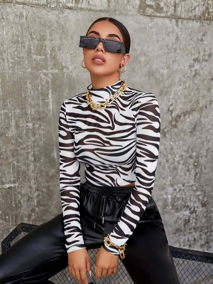 Fashion Top Zebrado