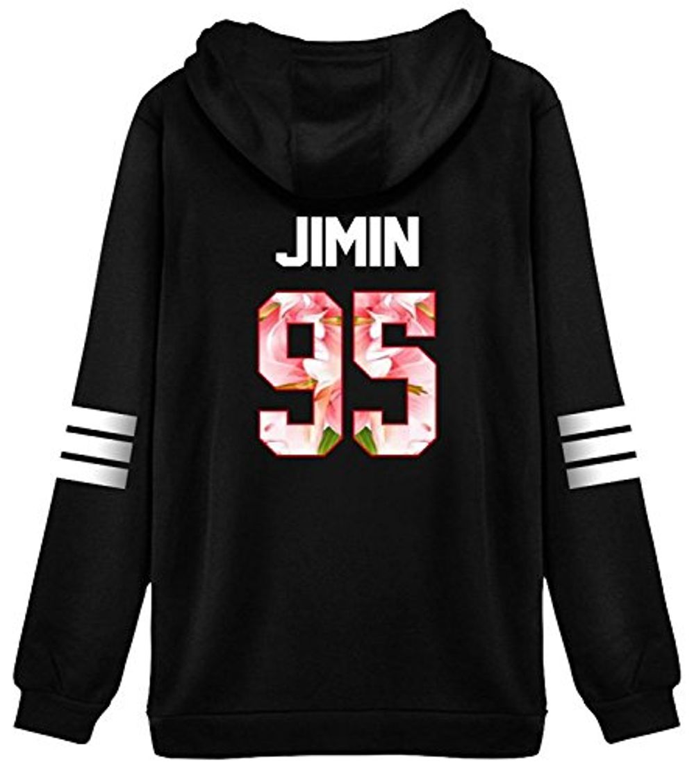 Fashion ShallGood Mujer Otoño Moda Tops Bangtan Fans Sudaderas con Capucha Manga Larga