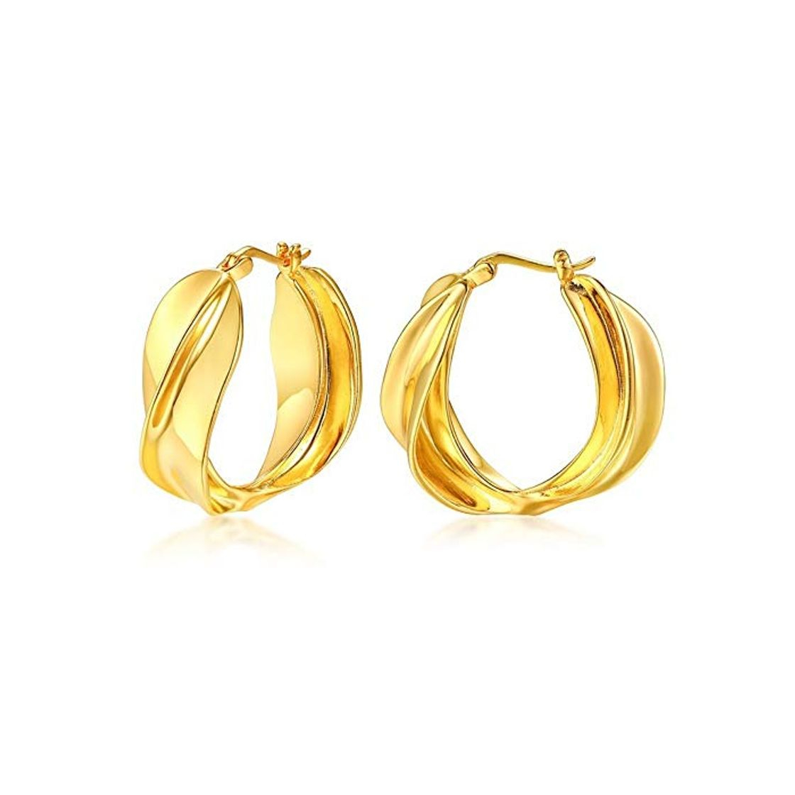 Product ZHWM Pendientes De clip Aros Pendientes En Tono Dorado para Mujer Partido Bijoux Pendiente De Aro De Círculo Grande Brinco Feminino Regalo para Ella