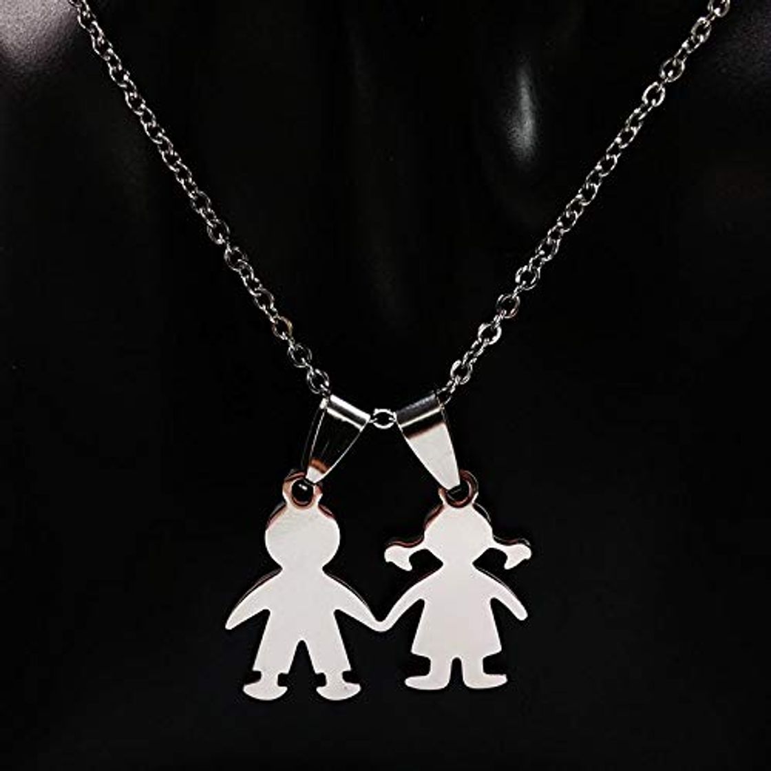 Place DYKJ Familia Niños Niñas Collares de Acero Inoxidable Mamá Collar y Colgantes