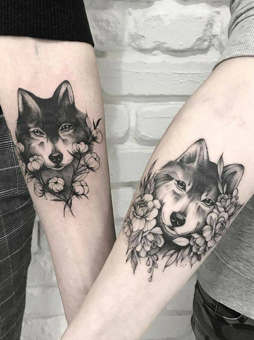 Moda Tatuagem de Lobos Criativos 