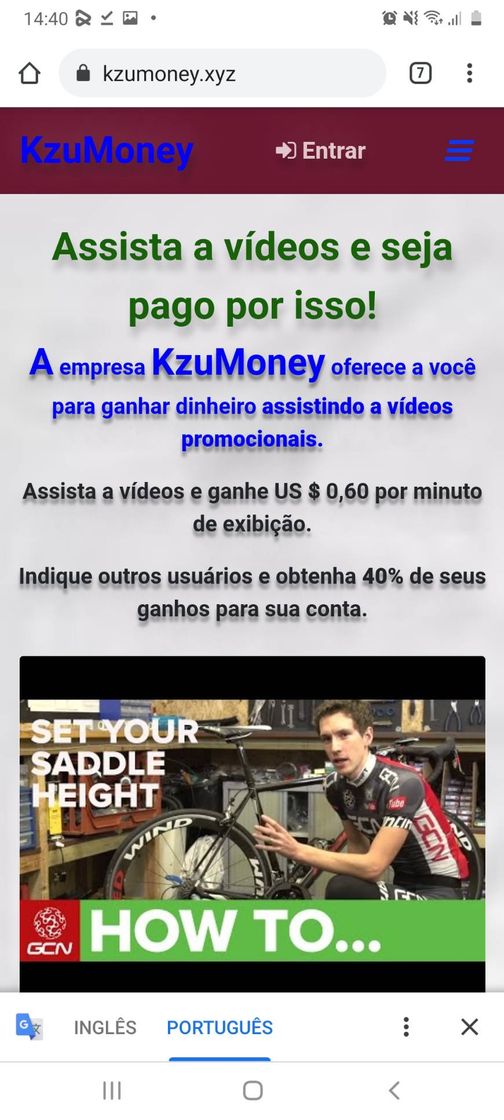 App KzuMoney ganhar dinheiro vendo vídeo 