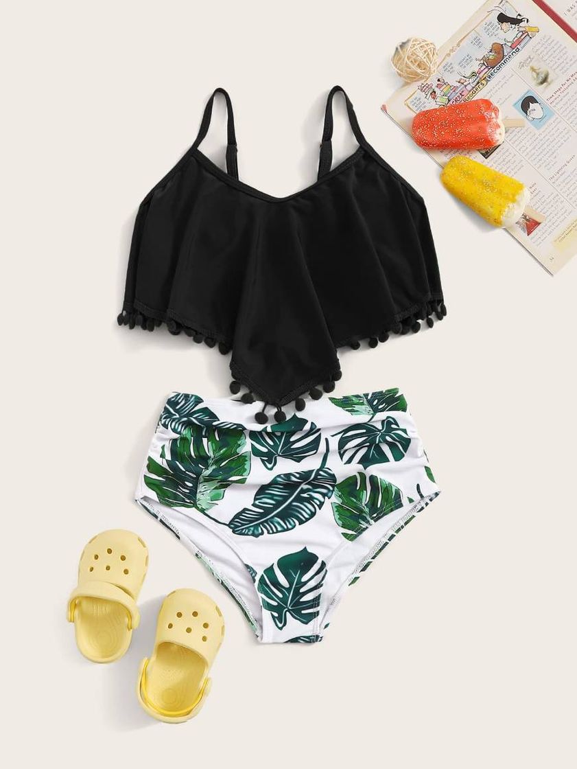 Fashion Maiô top tropical Shein 