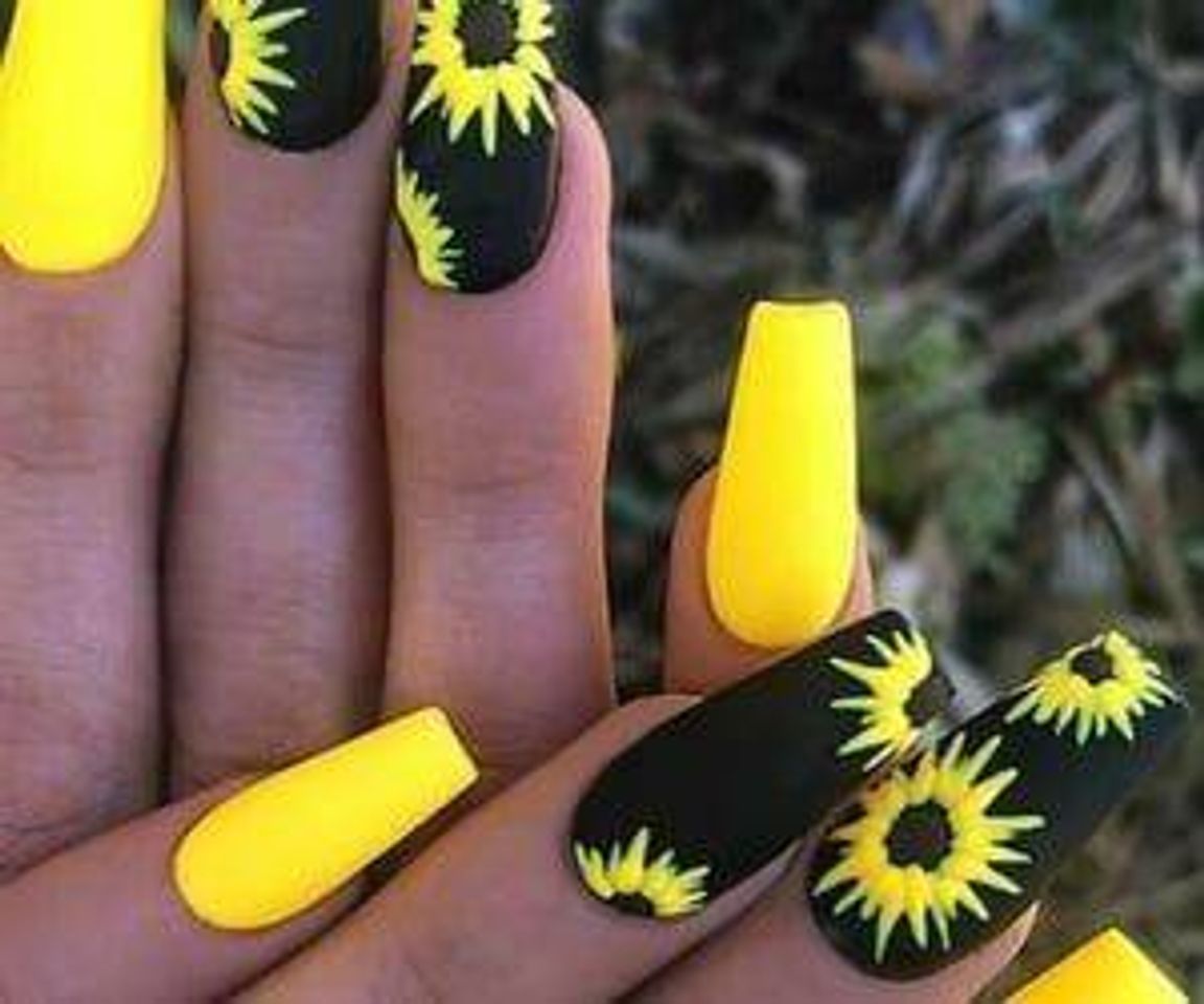 Fashion Unhas de girassol 🌻