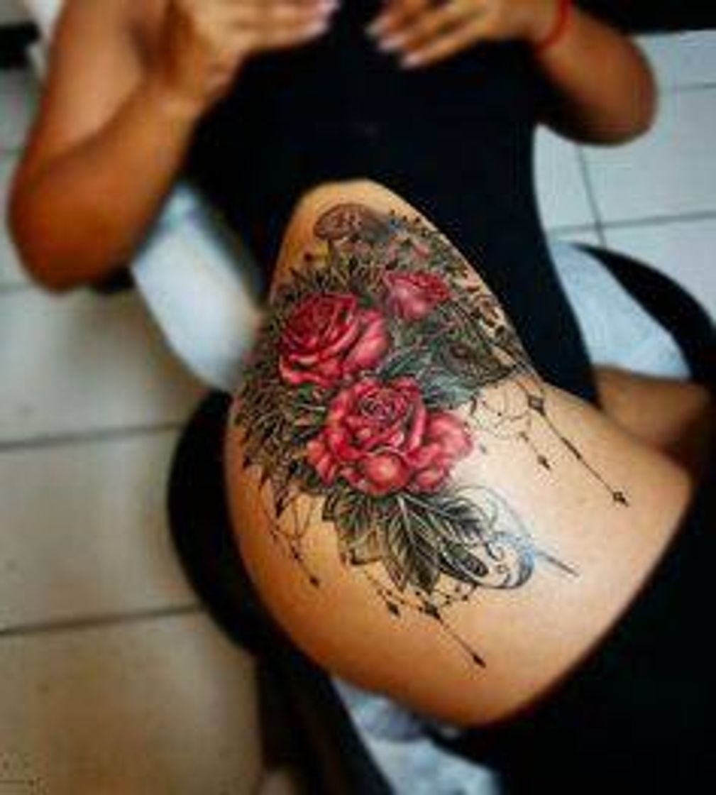 Moda  Beautiful Rose Tattoo 