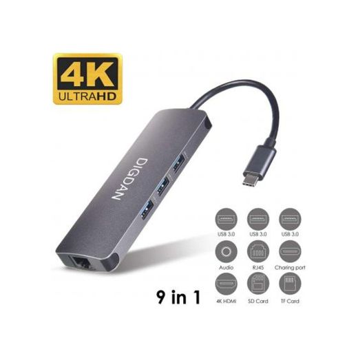 Hub USB C - 7 En 1 USB C Adaptador a HDMI