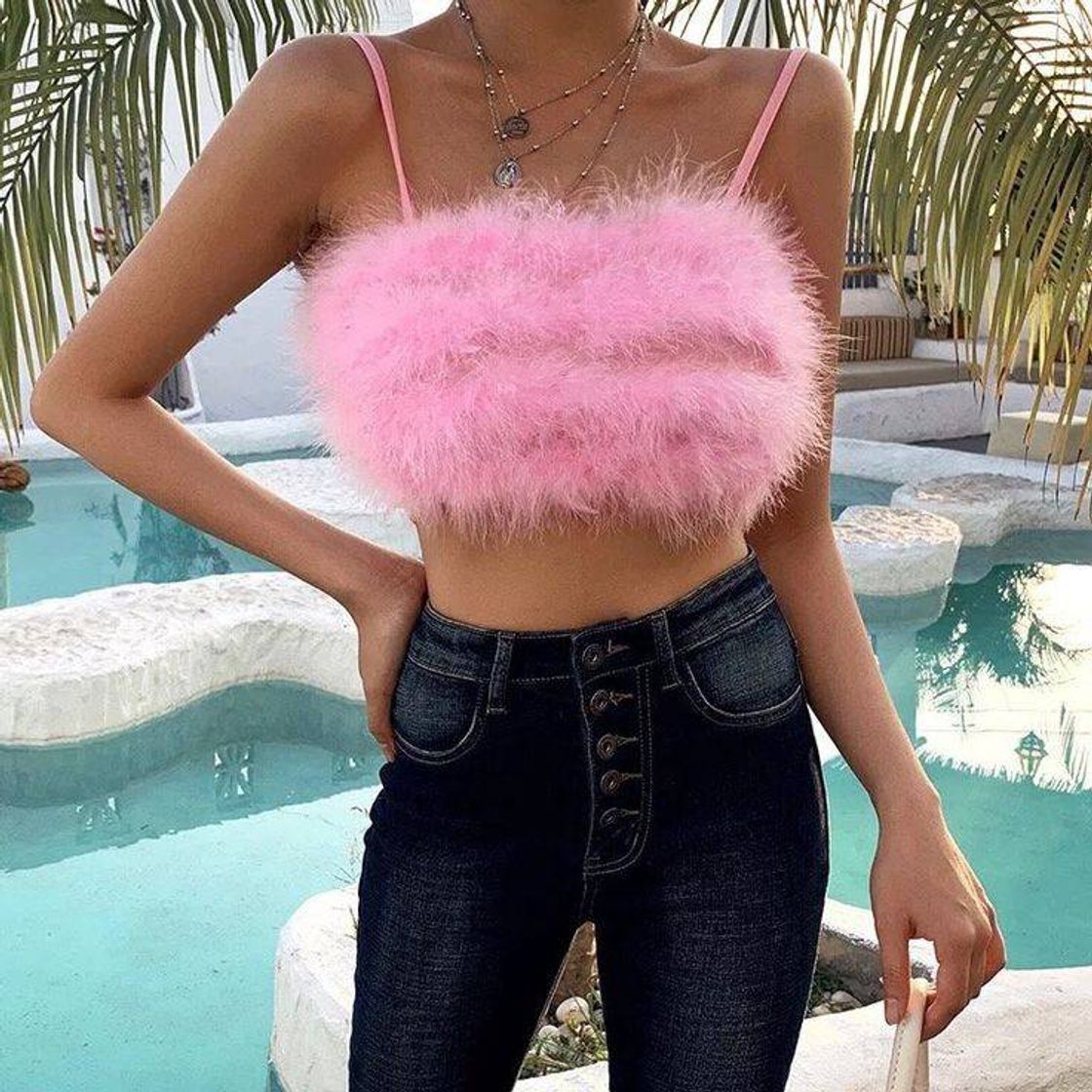 Moda Serena fuzzy crop