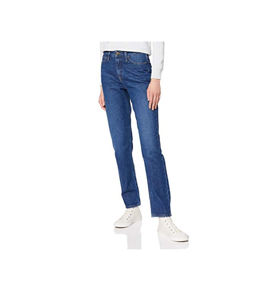 Fashion Lee Mom Straight Jeans, Azul