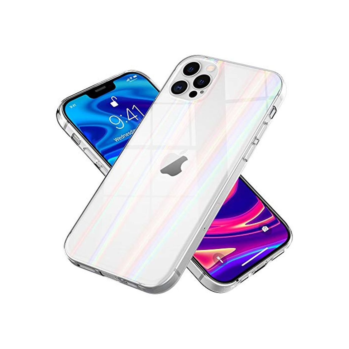 Producto NALIA Claro Cover Arcoiris Compatible con iPhone 12 Pro MAX Funda