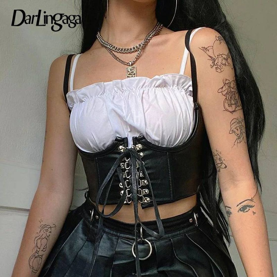 Social streetwear goth top