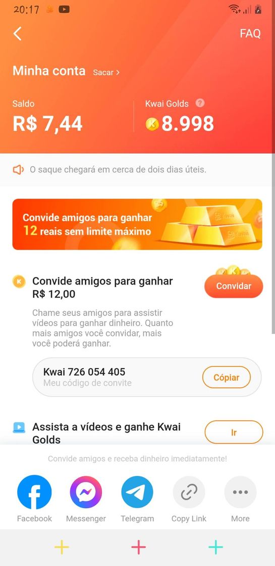 App 
VOCÊ GANHA DINHEIRO ENQUANTO ASSISISTE VIDEOS