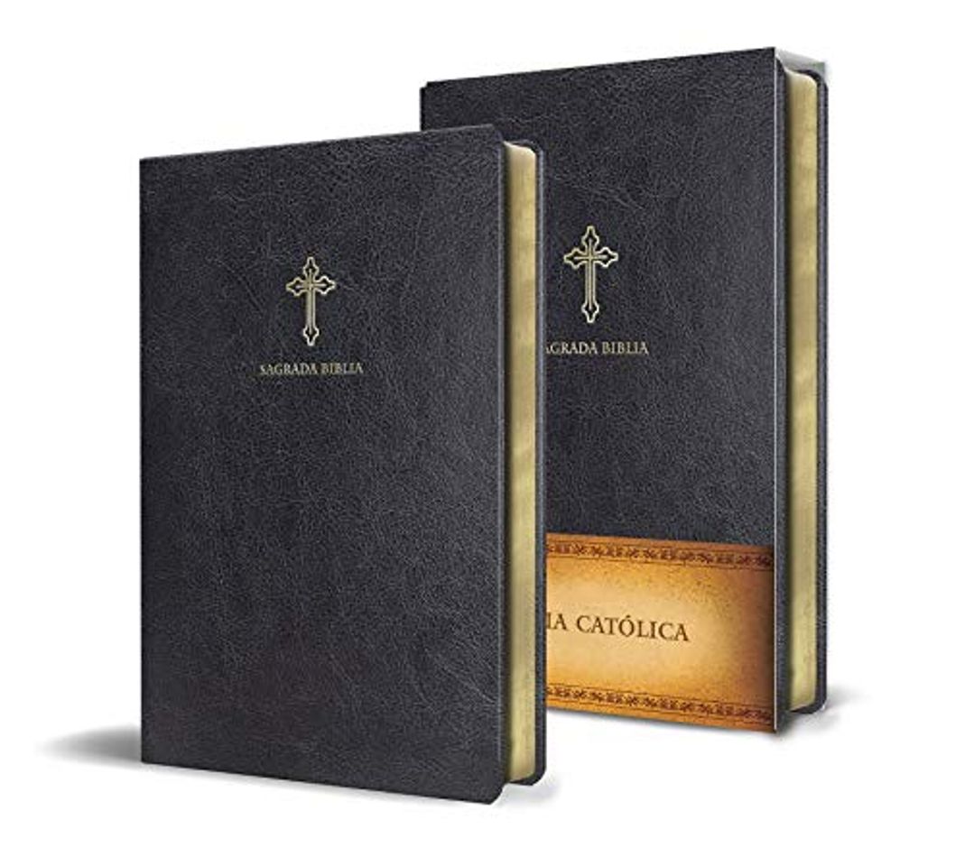 Book Sagrada Biblia Católica: Edición Compacta. Símil Piel, Color Negro